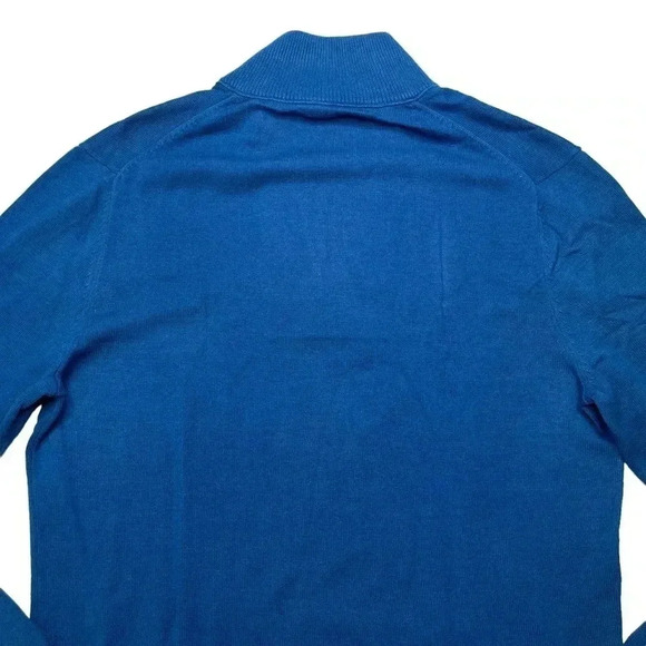 Alfani Novelty Table Acapulco Blue 1/4 Zip Mens Sweater - Picture 8 of 10